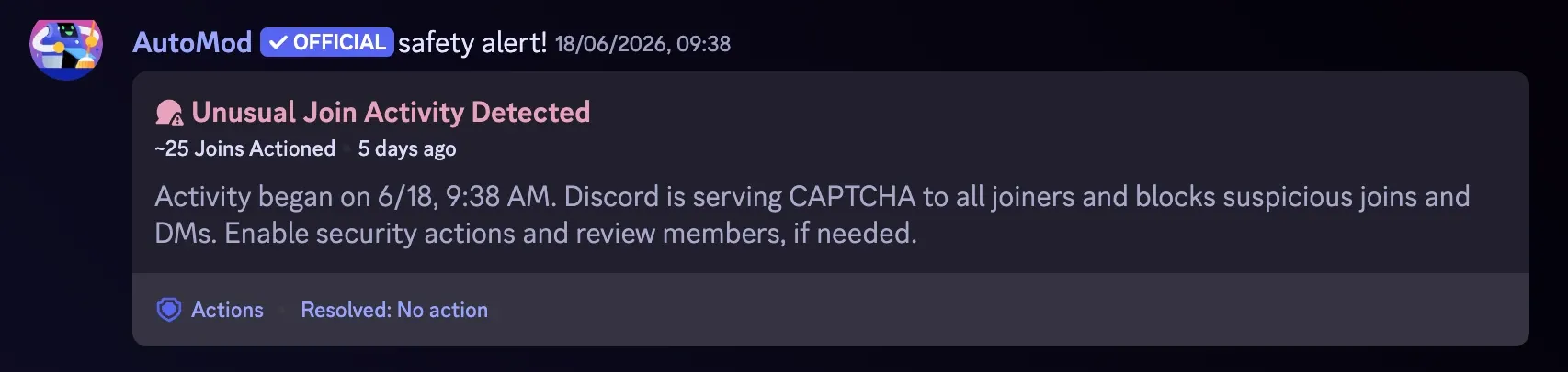 Discord AutoMod notification alert