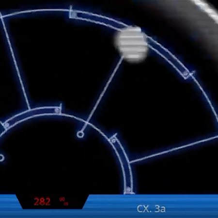 Motion tracker interface display for Alien RPG mobile application
