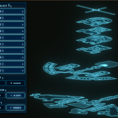 Schematic map visualizer showing tactical grid layout for Alien RPG
